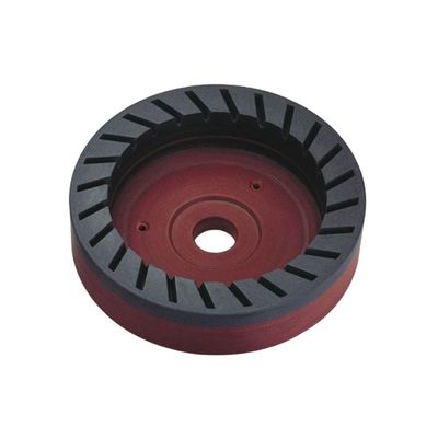 D150mm 内歯樹脂ホイール ボール形 グラスベーベルエッジマシンのための連続ダイヤモンド磨き車