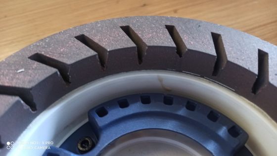 黒緑色樹脂カップホイール 磨き 高明るさ 150mm 薄いガラス保護