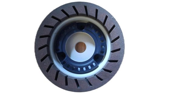 黒緑色樹脂カップホイール 磨き 高明るさ 150mm 薄いガラス保護