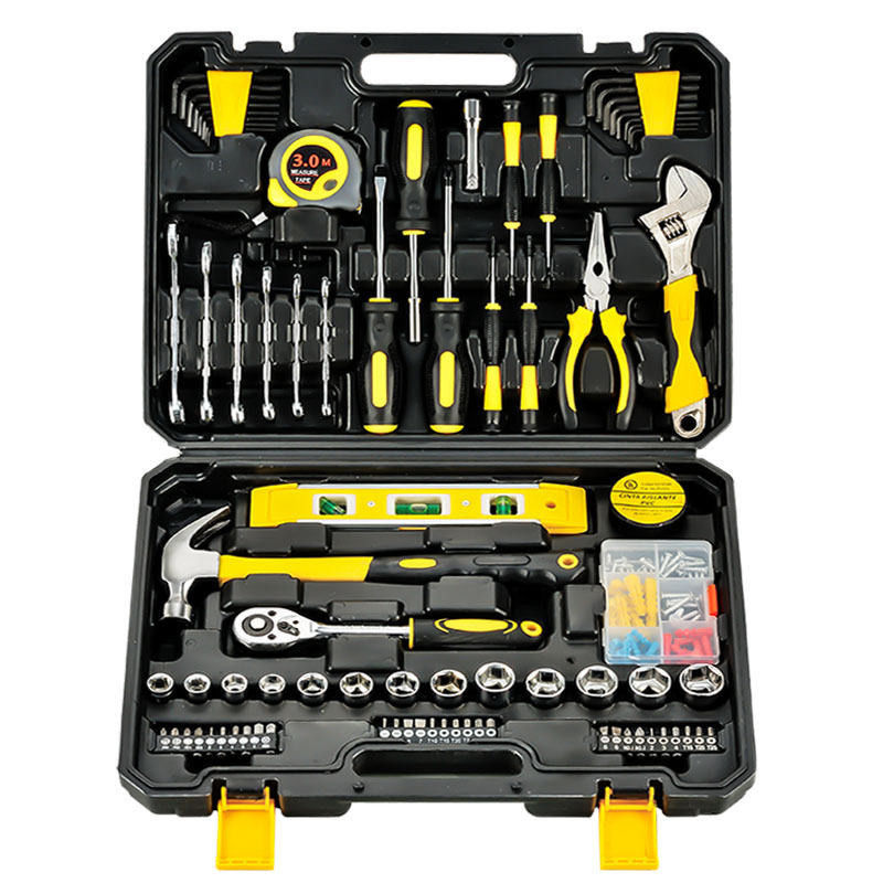 OBMの電気技師の工具セットのキットは黒い3.7kg新型世帯用具を見た